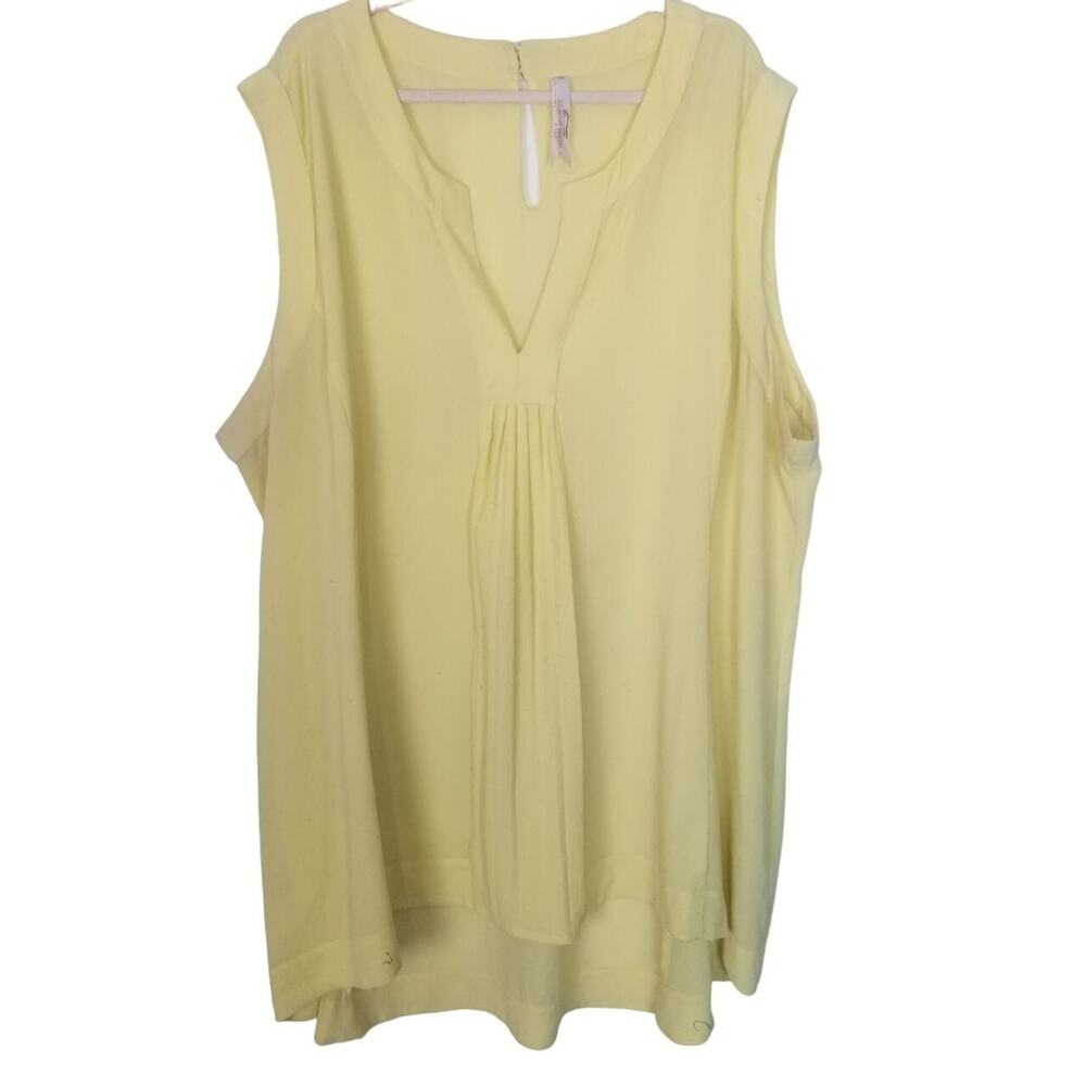 Melissa McCarthy Womens Pleated Top Plus Size 4X Flowy Hilo Career Corp Office